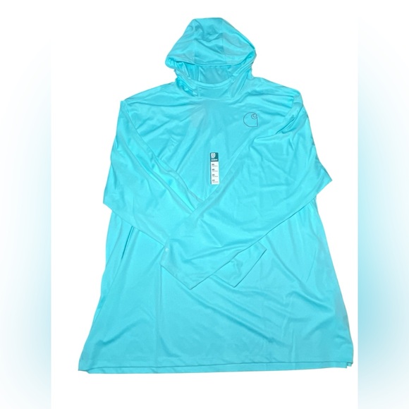 Carhartt Other - Carhartt force relax fit Turquoise Long Sleeve Hoodie men’s 4XL